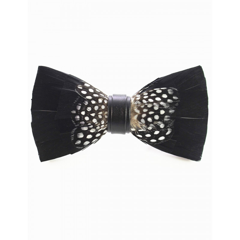 Noeud papillon en plume : Pintade 3, vue 2