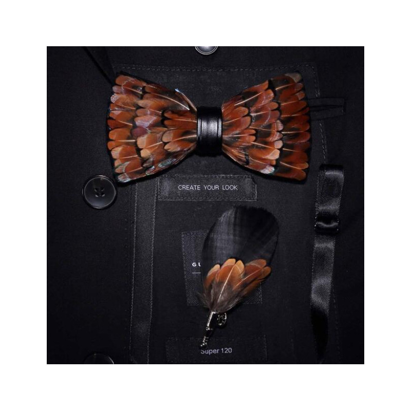 Noeud papillon en plume : Faisan 2, vue 2