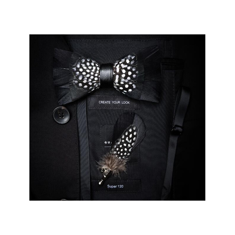 Plume assortie au noeud (attache pin's), vue 5