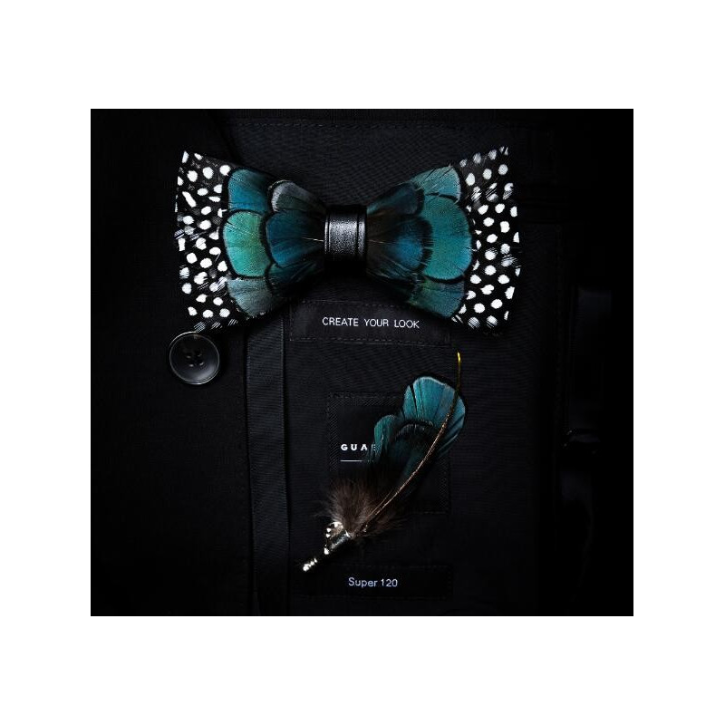 Plume assortie au noeud (attache pin's), vue 6
