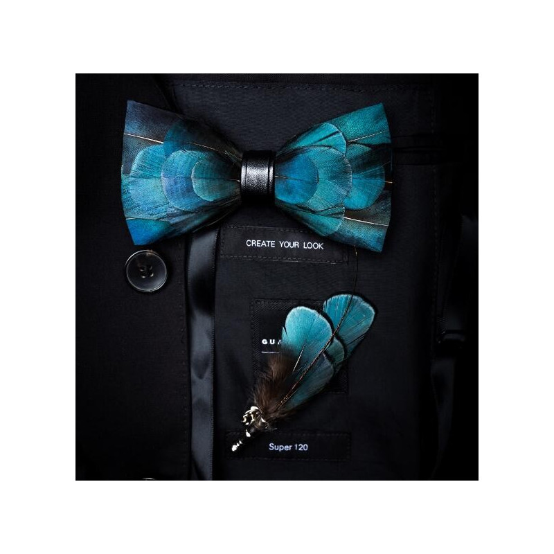 Plume assortie au noeud (attache pin's), vue 13