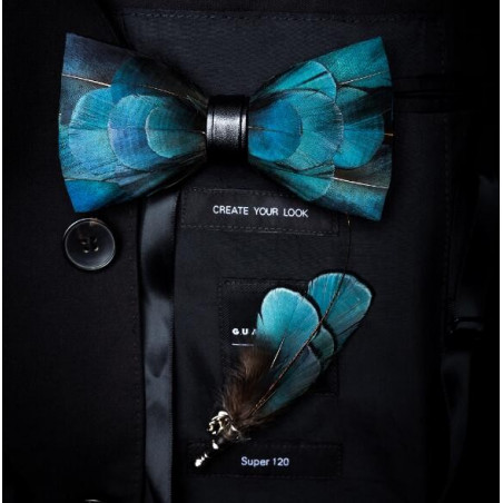 Plume assortie au noeud (attache pin's), vue 13