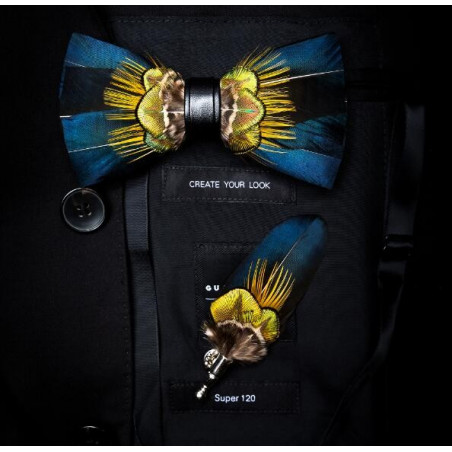 Plume assortie au noeud (attache pin's), vue 15