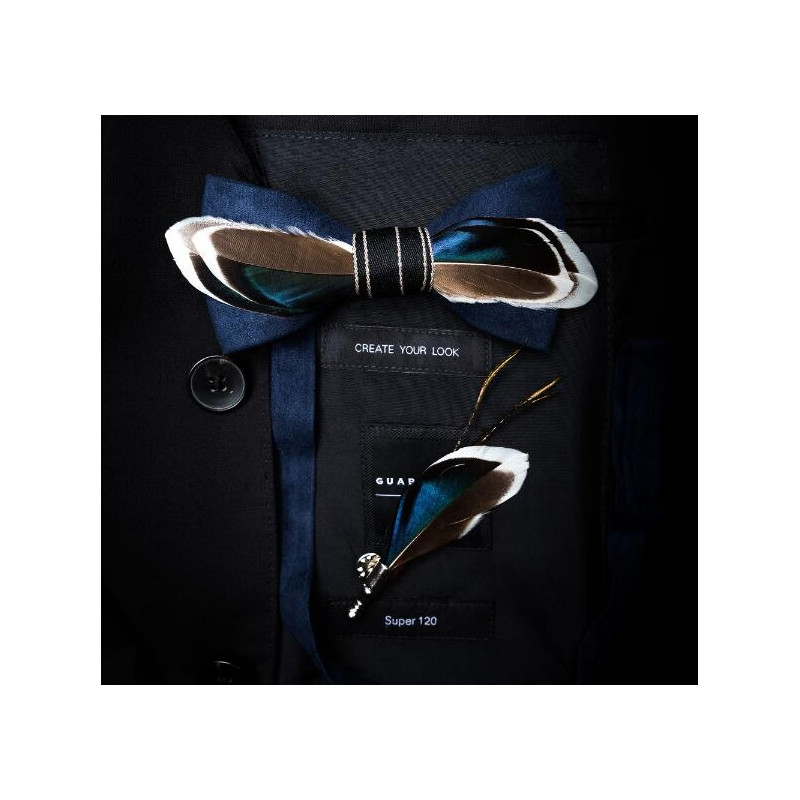 Plume assortie au noeud (attache pin's), vue 17