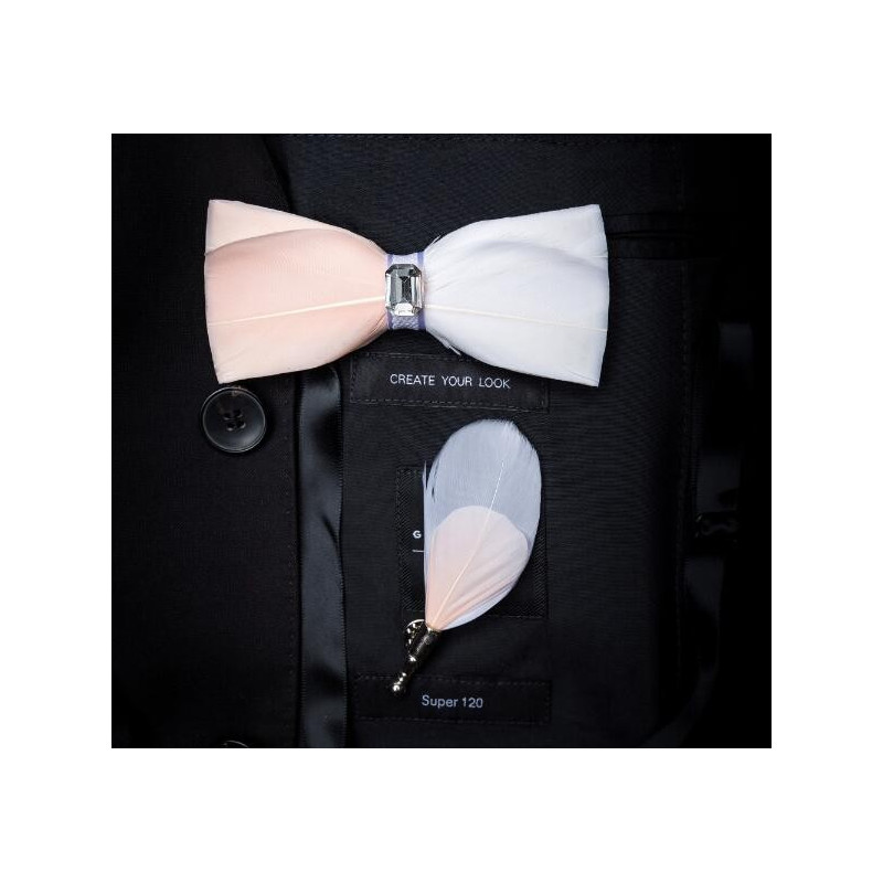 Plume assortie au noeud (attache pin's), vue 19