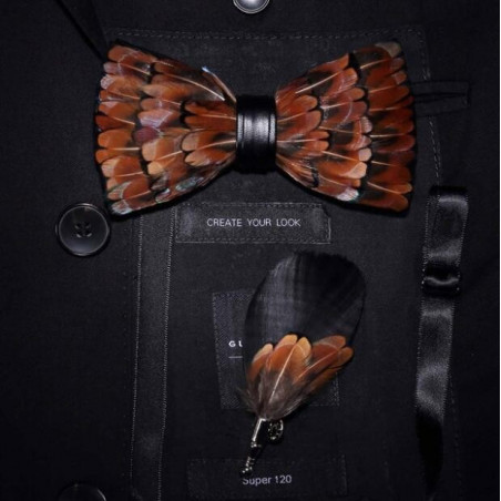 Plume assortie au noeud (attache pin's), vue 23