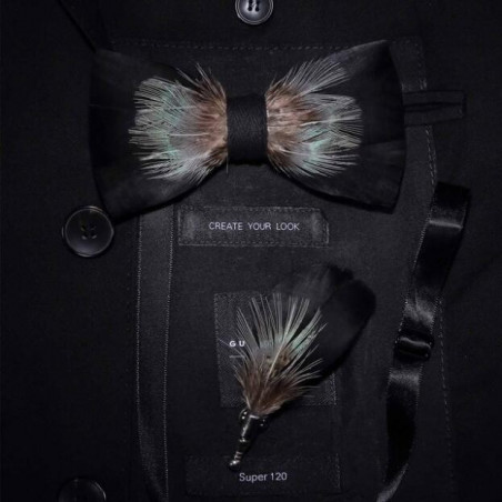 Plume assortie au noeud (attache pin's), vue 24
