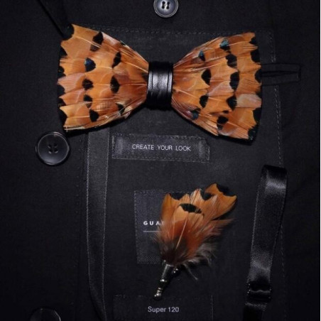 Plume assortie au noeud (attache pin's), vue 28