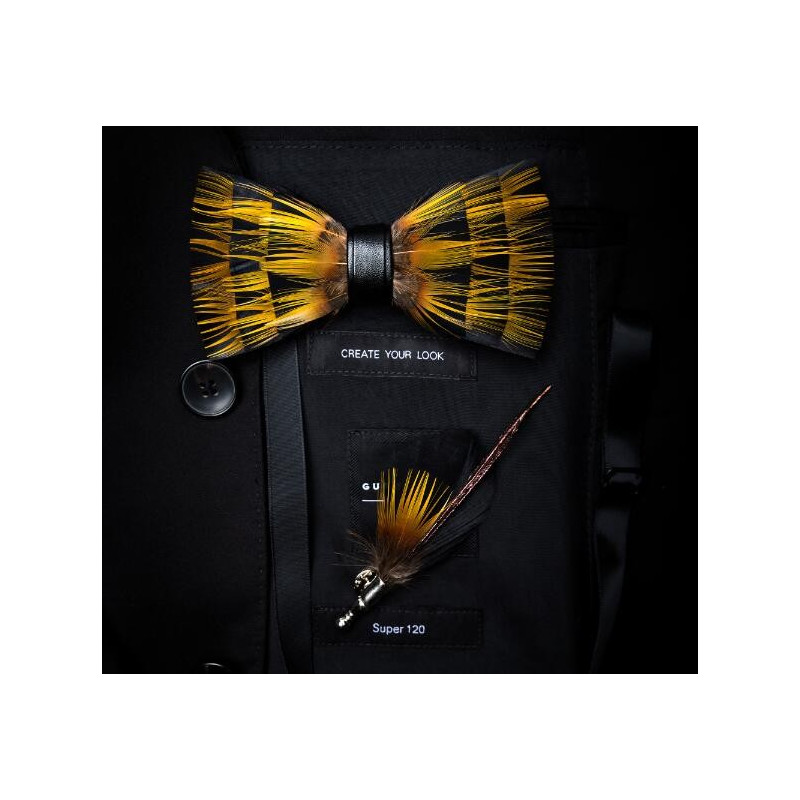 Noeud papillon en plumes : Canard 4, vue 4