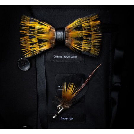 Noeud papillon en plumes : Canard 4, vue 4