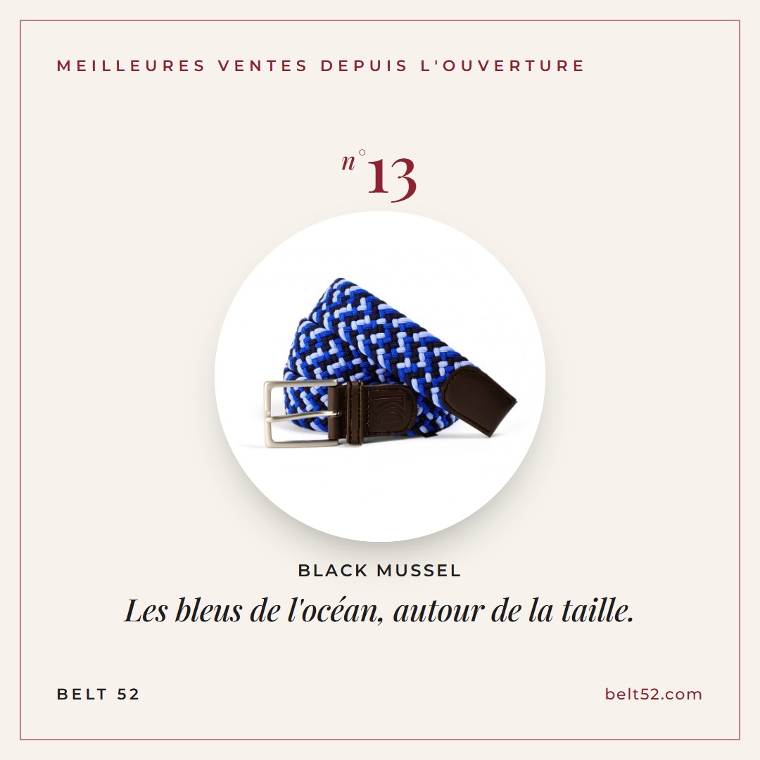 Les bleus de l'océan, autour de la taille.